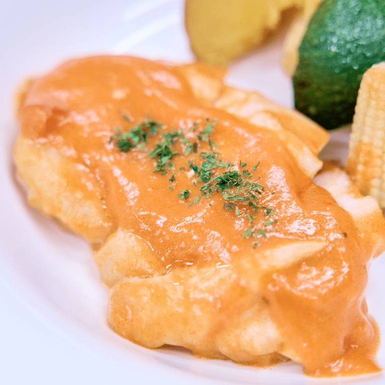 冷凍鶏のトマトクリームソース